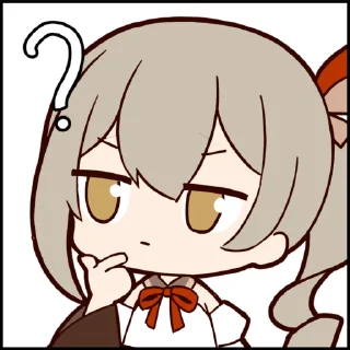 ❓ emoji 秋凛子 Rinco Source：https://t.bilibili.com/496788580683084119 Telegram sticker 5 of 10