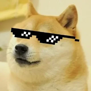 😎 emoji Doge Pack V2 Pratheek Telegram sticker 1 of 120