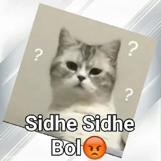 Sticker from Cats In Hindi @CrazyStarSticker