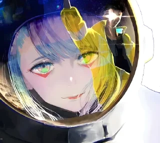 Sticker from Cyberpunk: Edgerunners.  @Anime_Sticker_noob