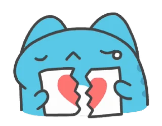 💔 emoji 貓貓蟲-咖波 優雅紳士 @moe_sticker_bot Telegram sticker 14 of 24