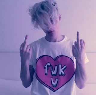 🖕 emoji 『 @stickers_gifs_store 』 Aesthetic 💜🦋✨ Telegram sticker 7 of 120