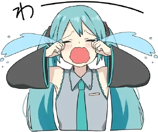 😭 emoji Hatsune Miku @HiroyuukiLab — @stckrRobot Telegram sticker 21 of 40