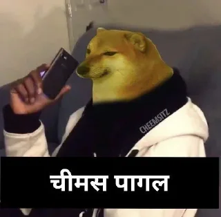 😜 emoji 𝐇𝐢𝐧𝐝𝐢 𝐃ᴏɢ 𝐌ᴇᴍᴇ 💀 @indianstickermeme — @stckrRobot Telegram sticker 15 of 94