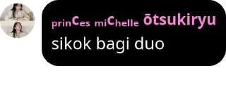 Sticker from michelle imut suka di buli semua sq