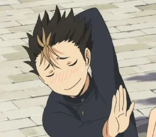 🤎 emoji nishinoya yuu by pinterest Telegram sticker 15 of 25