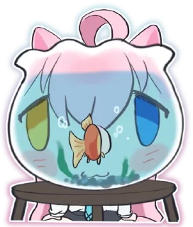 Sticker from Takanashi Hoshino (chibi) @Anak_kucing_stiker