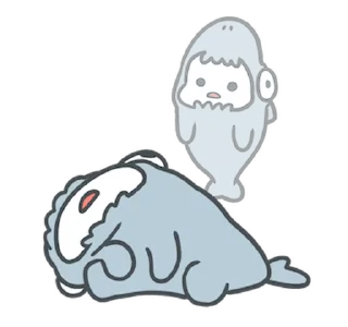 🦈 emoji ᅠ      ೀ  @ch2rie  ◌  @stikie  ྀ Telegram sticker 9 of 24