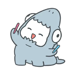 🦈 emoji ᅠ      ೀ  @ch2rie  ◌  @stikie  ྀ Telegram sticker 4 of 24