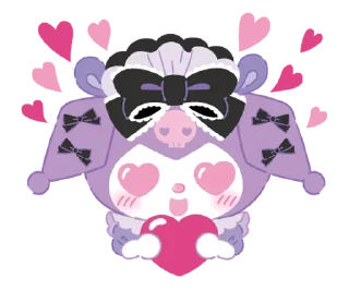 ⭐ emoji Kuromi Tsundere Cafe @deazzle Telegram sticker 16 of 40