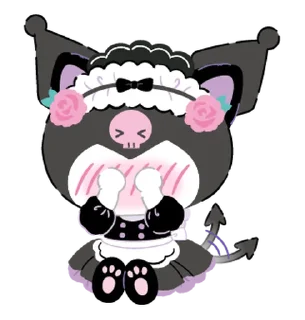 ⭐ emoji Kuromi Tsundere Cafe @deazzle Telegram sticker 15 of 40