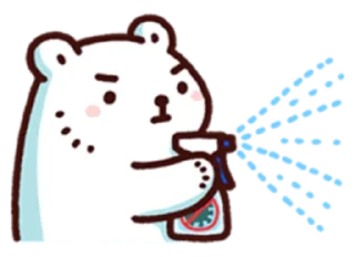 🚿 emoji 白白日記・stay safe everyone @bacbac_ch Telegram sticker 17 of 40
