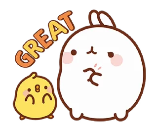Sticker from Molang @eemojicombos