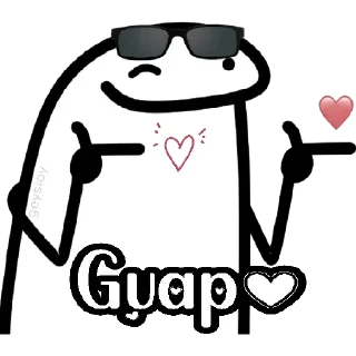 😀 emoji 😎Guapo poderoso 💪Flork Telegram sticker 1 of 22