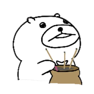 🥺 emoji 摸摸熊：難道只有我虧錢.@cutemomobear Telegram sticker 18 of 79