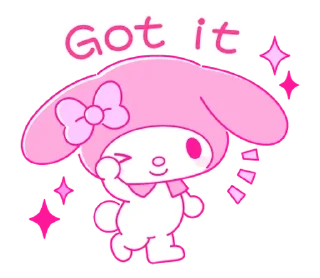⭐ emoji My Melody PINK! PINK! @deazzle Telegram sticker 7 of 40