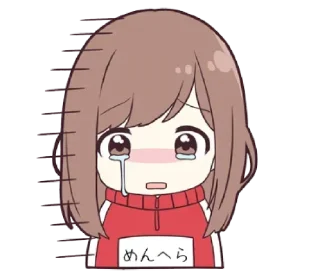 😢 emoji Bubbles' anime Telegram sticker 5 of 61
