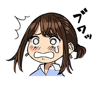 😢 emoji GANBARE DOUKICHAN Telegram sticker 1 of 40