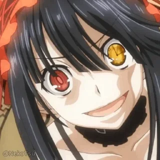 😆 emoji Kurumi Tokisaki // @NekoTsu Telegram sticker 24 of 63