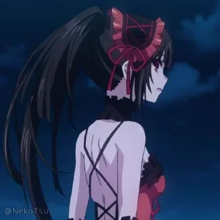 🙂 emoji Kurumi Tokisaki // @NekoTsu Telegram sticker 5 of 63