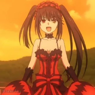 😃 emoji Kurumi Tokisaki // @NekoTsu Telegram sticker 11 of 63