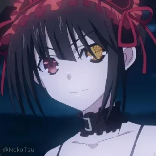 😀 emoji Kurumi Tokisaki // @NekoTsu Telegram sticker 16 of 63