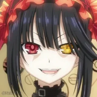 😃 emoji Kurumi Tokisaki // @NekoTsu Telegram sticker 22 of 63