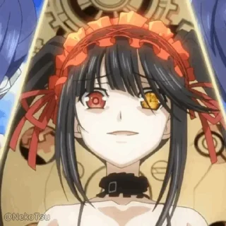 😔 emoji Kurumi Tokisaki // @NekoTsu Telegram sticker 23 of 63