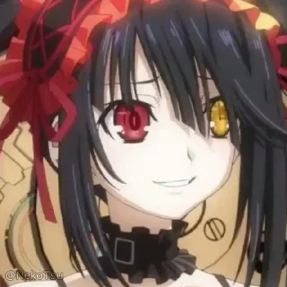 😄 emoji Kurumi Tokisaki // @NekoTsu Telegram sticker 12 of 63