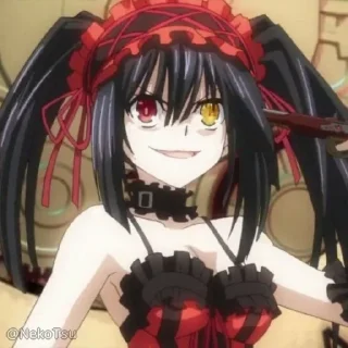 😃 emoji Kurumi Tokisaki // @NekoTsu Telegram sticker 9 of 63
