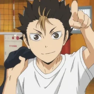 Sticker from Nishinoya Yuu by @anime_stickersidn