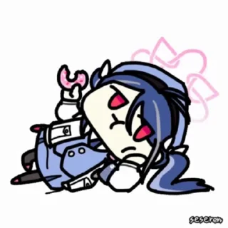 😑 emoji Anime girl..⚡ Telegram sticker 10 of 52