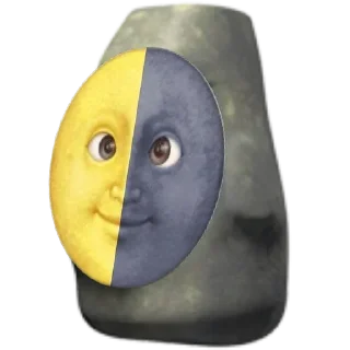 🌝 emoji @stickermaze│@stickerXhub│MOAI Telegram sticker 15 of 54