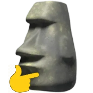🤔 emoji @stickermaze│@stickerXhub│MOAI Telegram sticker 7 of 54