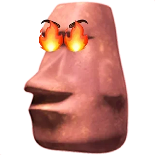 🥵 emoji @stickermaze│@stickerXhub│MOAI Telegram sticker 11 of 54