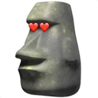 😍 emoji @stickermaze│@stickerXhub│MOAI Telegram sticker 10 of 54