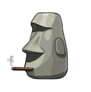 🚬 emoji @stickermaze│@stickerXhub│MOAI Telegram sticker 12 of 54
