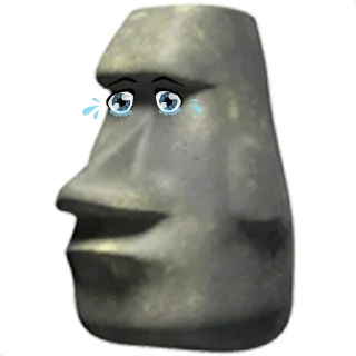 😭 emoji @stickermaze│@stickerXhub│MOAI Telegram sticker 9 of 54