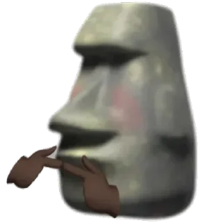 👉 emoji @stickermaze│@stickerXhub│MOAI Telegram sticker 17 of 54