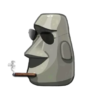 🚬 emoji @stickermaze│@stickerXhub│MOAI Telegram sticker 23 of 54