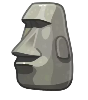 😐 emoji @stickermaze│@stickerXhub│MOAI Telegram sticker 21 of 54