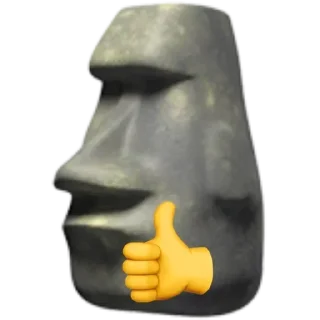 👍 emoji @stickermaze│@stickerXhub│MOAI Telegram sticker 5 of 54