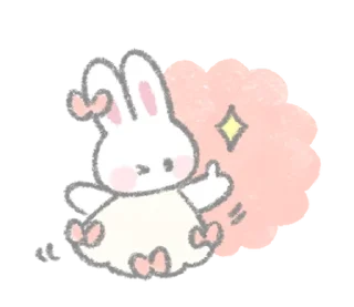 Sticker from The fluffy bunny sticker35 @deazzle