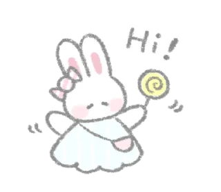 Sticker from The fluffy bunny sticker35 @deazzle