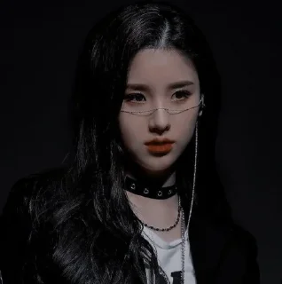 🖤 emoji heejin dark pck Telegram sticker 16 of 24