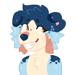 😅 emoji Indie the Collie Telegram sticker 7 of 120