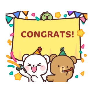 🥳 emoji Milk & Mocha Everyday Telegram sticker 18 of 25