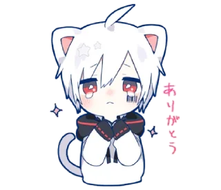 🙁 emoji Mafumafu Sticker (cat) vol.2 @bistic Telegram sticker 8 of 40