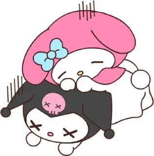 💬 emoji 마이멜로디&amp;쿠로미 환상의 케미 By @KakaoEmoticon Telegram sticker 5 of 24