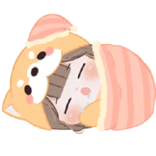 😴 emoji Chubby Baby Girl - Shiba | @cutestickers4you Telegram sticker 7 of 40